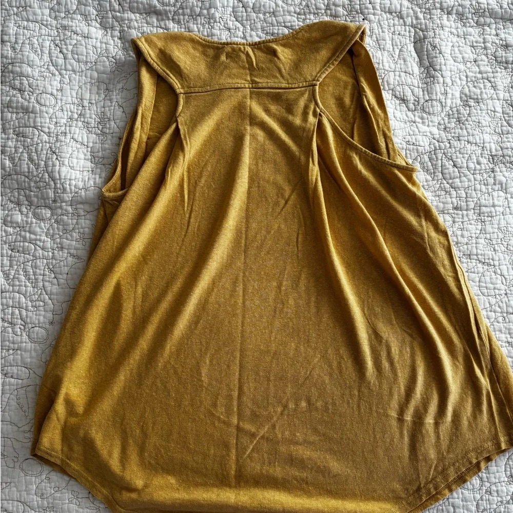 Free People Golden Yellow Scoop Neck Tank - Picture 2 of 3